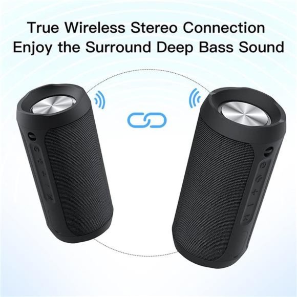 Waterproof Portable Bluetooth Speaker -20W Louder Wireless Speaker with 20 Hours - Picture 4 of 5